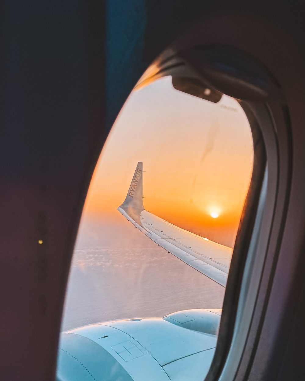 Sunrise from the plane window